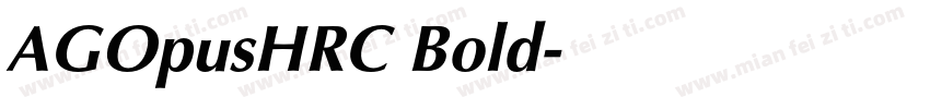 AGOpusHRC Bold字体转换